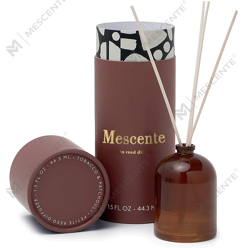 M&Scent, personalizat de lux, flacon mare de sticlă din aur roz, floare, etichetă privată, difuzor de stuf lichid, cu cutie cadou