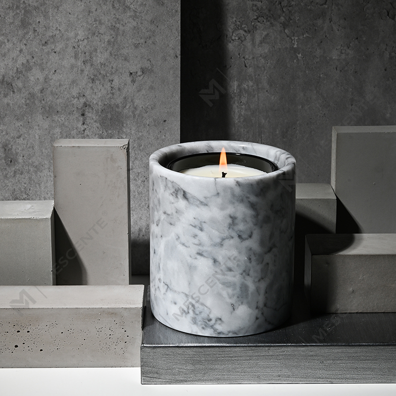 M&Scent Wholesale Lumanari de ceara de soia parfumate cu cristal de sticla neagra cu eticheta privata