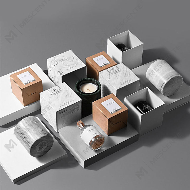 M&Scent Wholesale Lumanari de ceara de soia parfumate cu cristal de sticla neagra cu eticheta privata