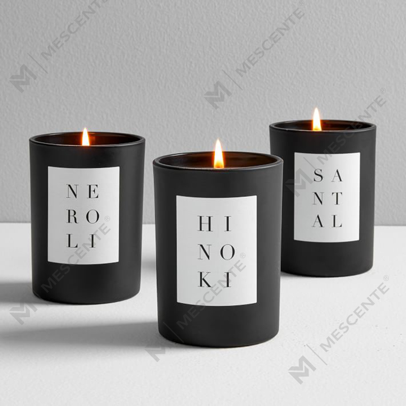 Lumânare cu ceară de soia parfumată borcan de sticlă pentru decorarea casei