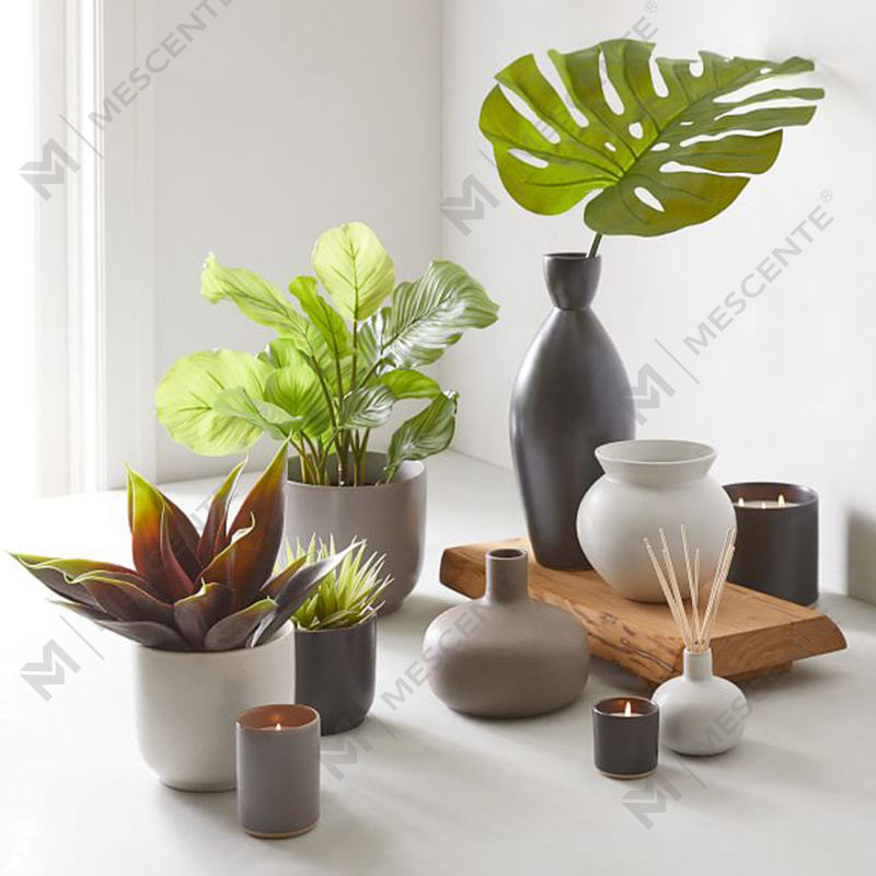 Borcane de lux, goale, din ceramică, parfumate de soia, în vrac A29224-2-Valuables