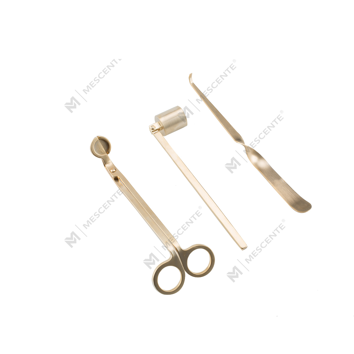 Set Snuffer Mescente Gold cu fitil pentru lumanari cu cutie cadou A991330-1
