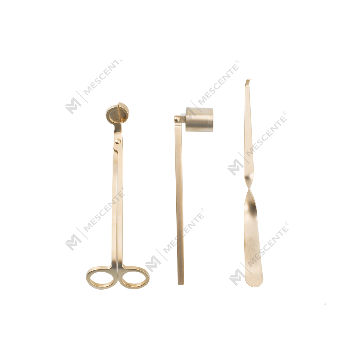 Set Snuffer Mescente Gold cu fitil pentru lumanari cu cutie cadou A991330-1