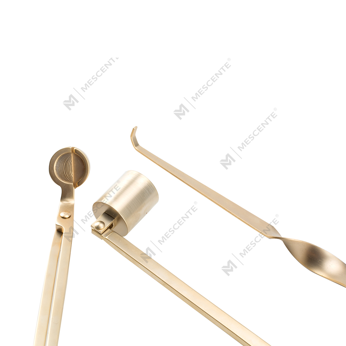 Set Snuffer Mescente Gold cu fitil pentru lumanari cu cutie cadou A991330-1