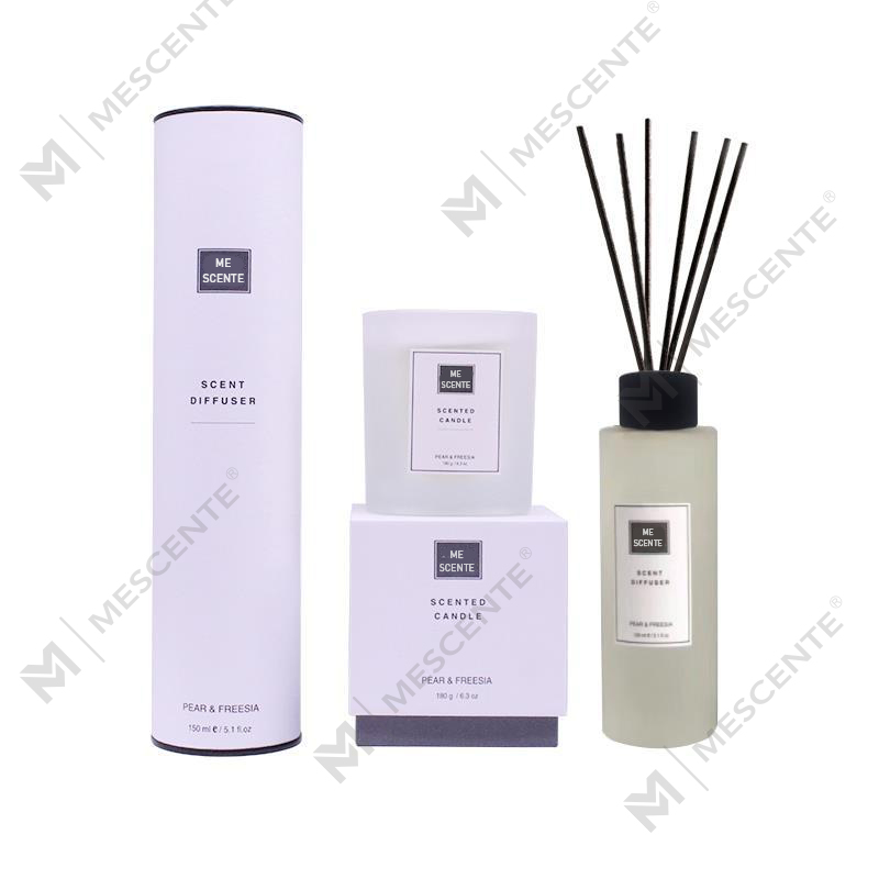Set cadou cu difuzor de trestie de parfum pentru casa de 150 ml cu lumanare parfumata A99189