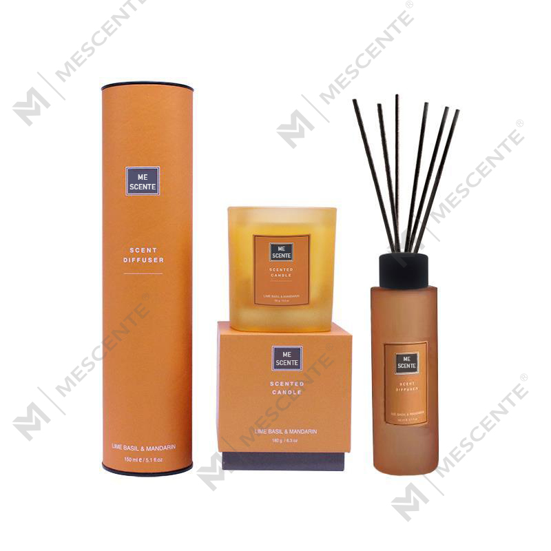 Set cadou cu difuzor de trestie de parfum pentru casa de 150 ml cu lumanare parfumata A99189
