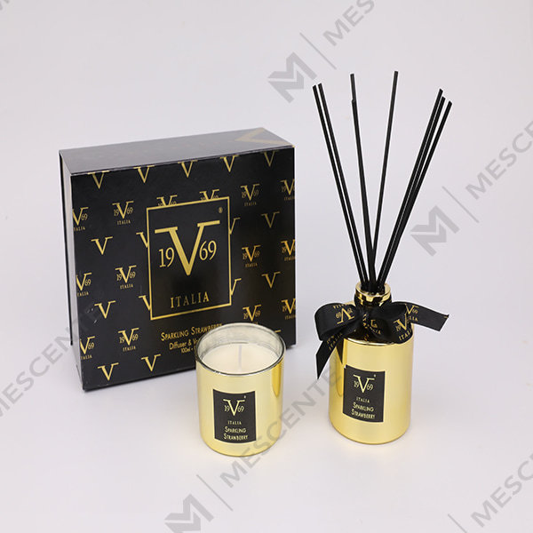 Set cadou cu difuzor de trestie de parfum pentru casa M&Scent cu lumanare parfumata A29260-2
