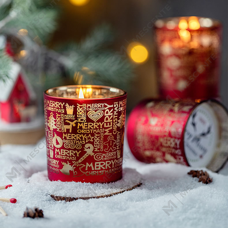 M&Scent Parfum de sărbători Crăciun fără fum Cupă cu cer înstelat Lumânare parfumată Cadou cu mână