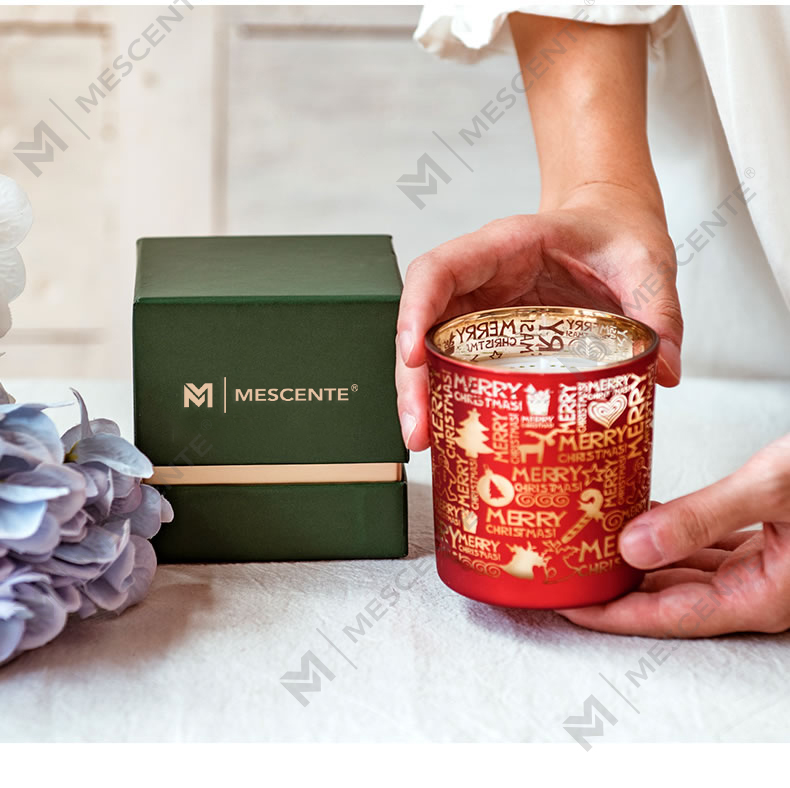 M&Scent Parfum de sărbători Crăciun fără fum Cupă cu cer înstelat Lumânare parfumată Cadou cu mână