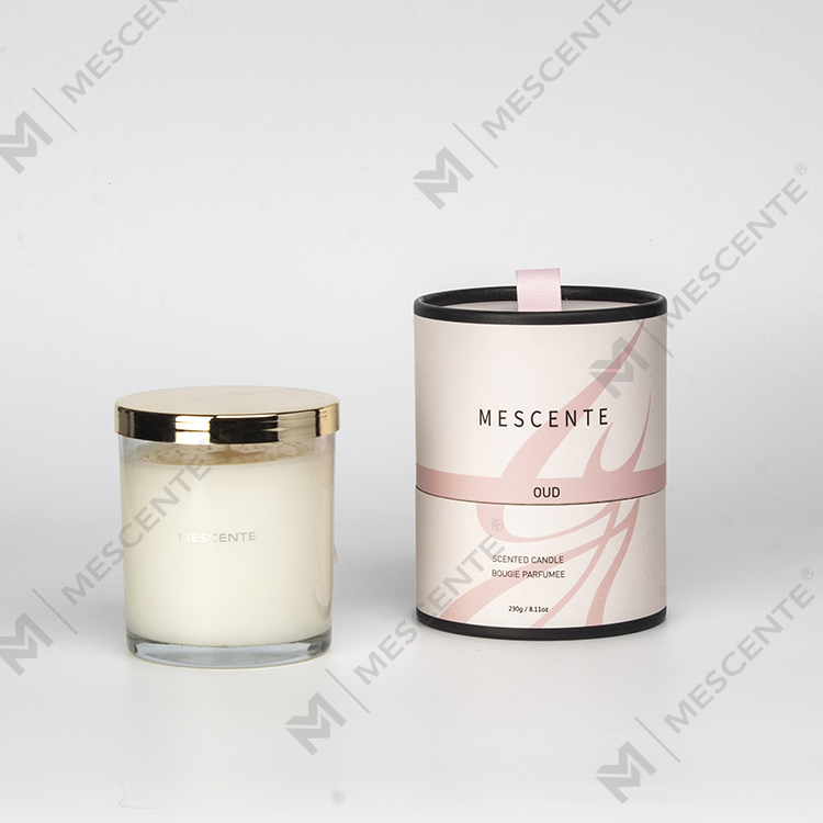 Mescente Wholesale Luxury Private Label Lumanari parfumate de Craciun cu fitil din lemn
