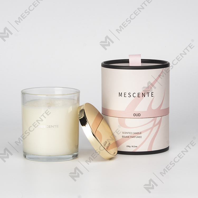 Mescente Wholesale Luxury Private Label Lumanari parfumate de Craciun cu fitil din lemn
