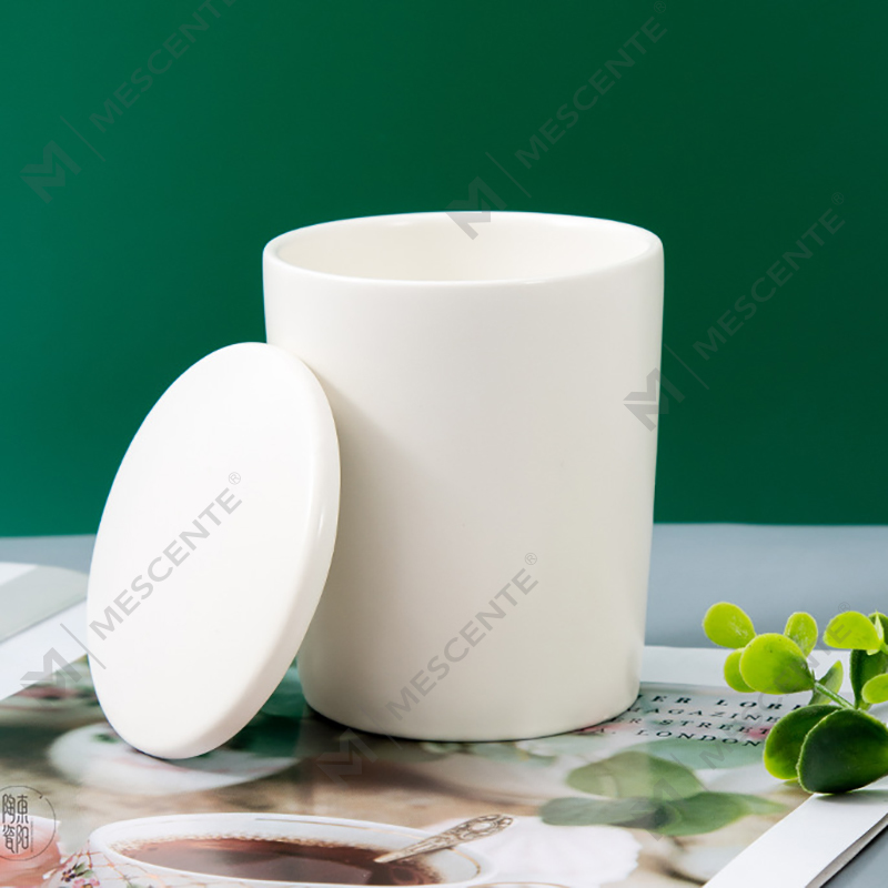 Borcane din ceramică personalizate de lux, cu etichetă privată Citta, lumânări parfumate de ceară de soia cu flori uscate