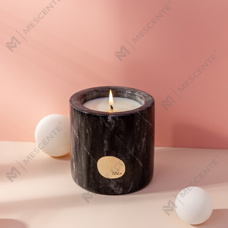 Suporturi ceramice personalizate de lux cu etichetă privată Citta etichetate Lumânări parfumate de ceară de soia cu flori uscate