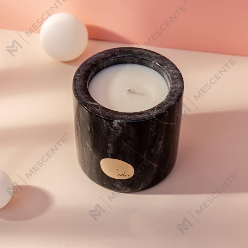 Suporturi ceramice personalizate de lux cu etichetă privată Citta etichetate Lumânări parfumate de ceară de soia cu flori uscate