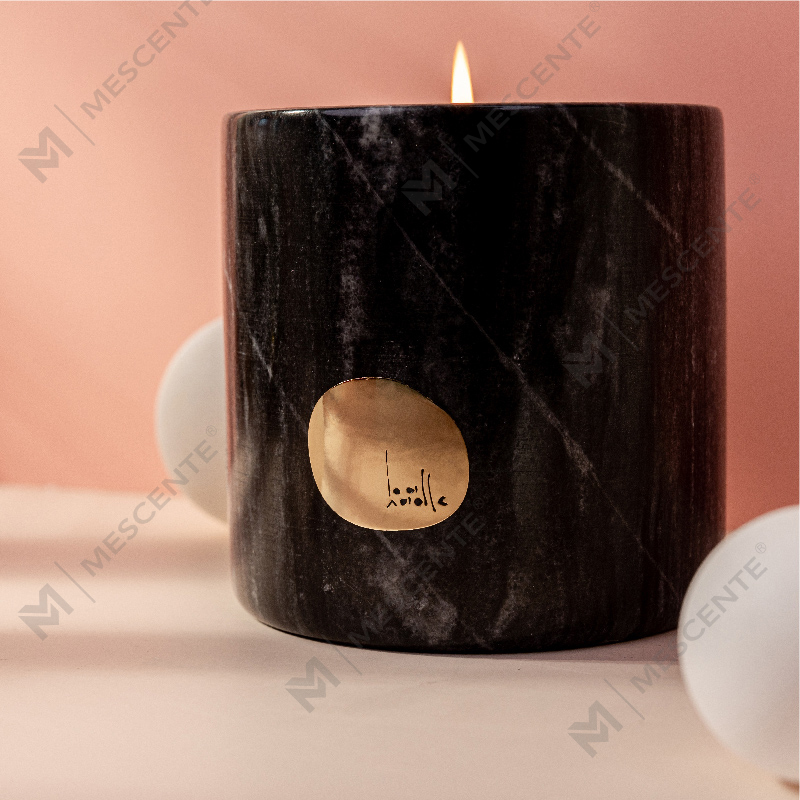 Suporturi ceramice personalizate de lux cu etichetă privată Citta etichetate Lumânări parfumate de ceară de soia cu flori uscate