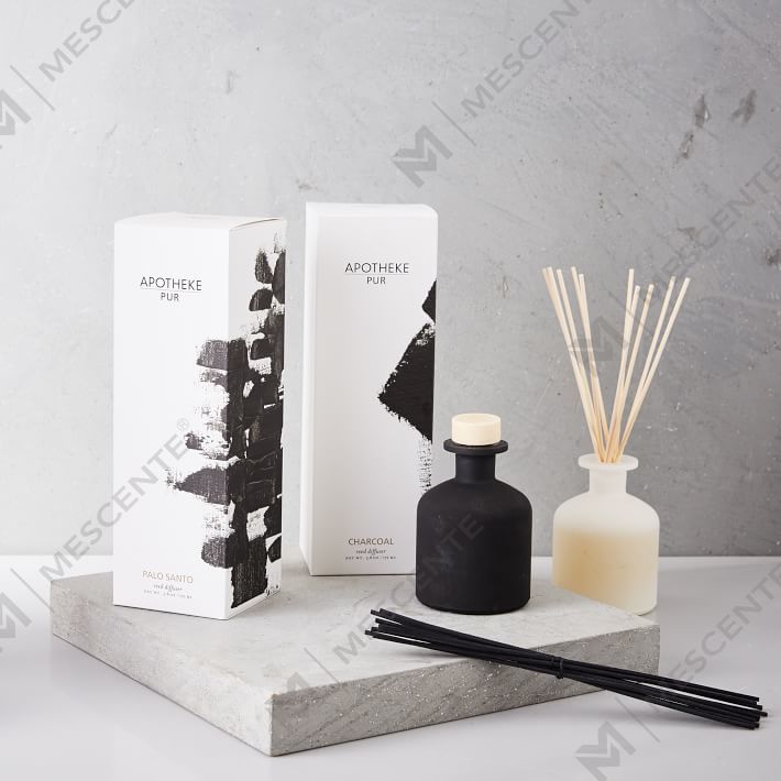 Mescente Luxury 180ml Sticla de sticlă personalizată Difuzor de trestie de ulei esențial pentru hoteluri