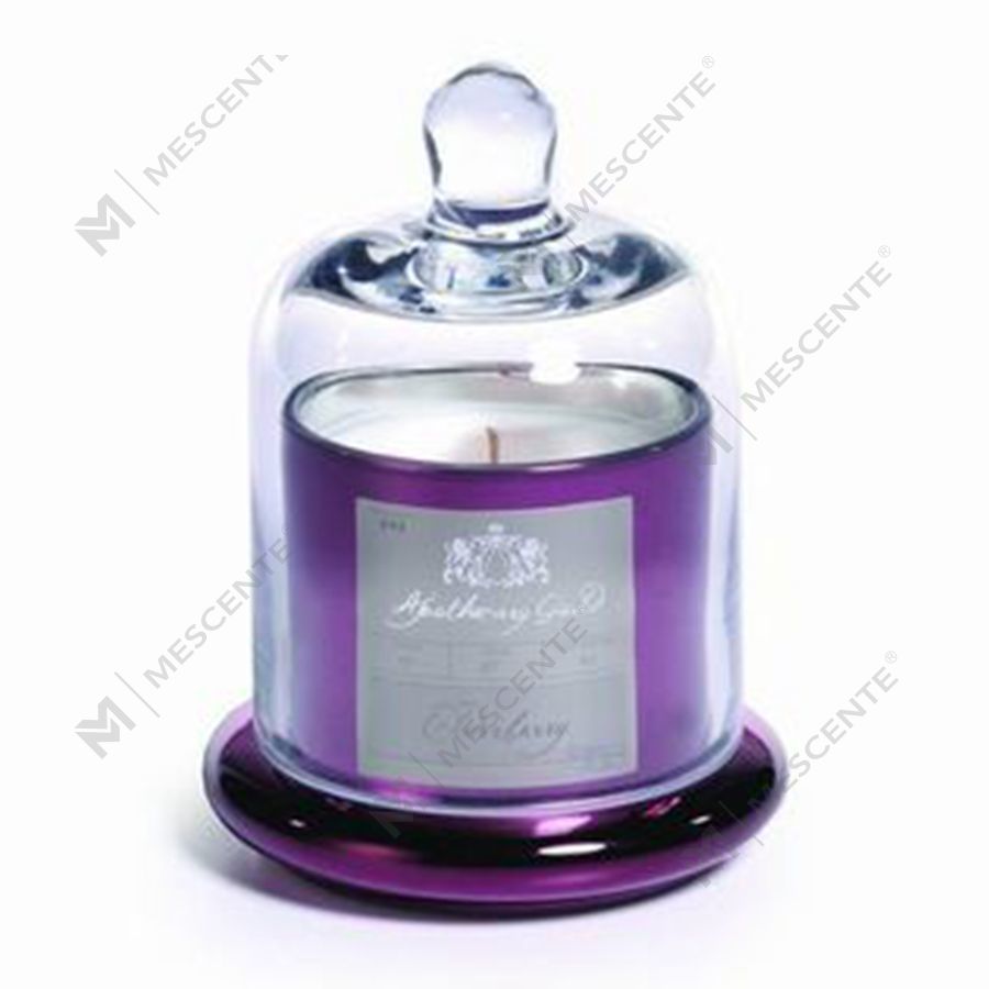 Mescente Luxury Silver Domed Cover Suport pentru lumânări parfumate Dom din sticlă Borcane