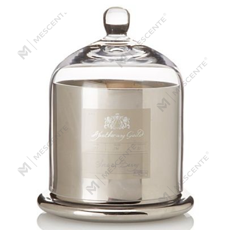Mescente Luxury Silver Domed Cover Suport pentru lumânări parfumate Dom din sticlă Borcane
