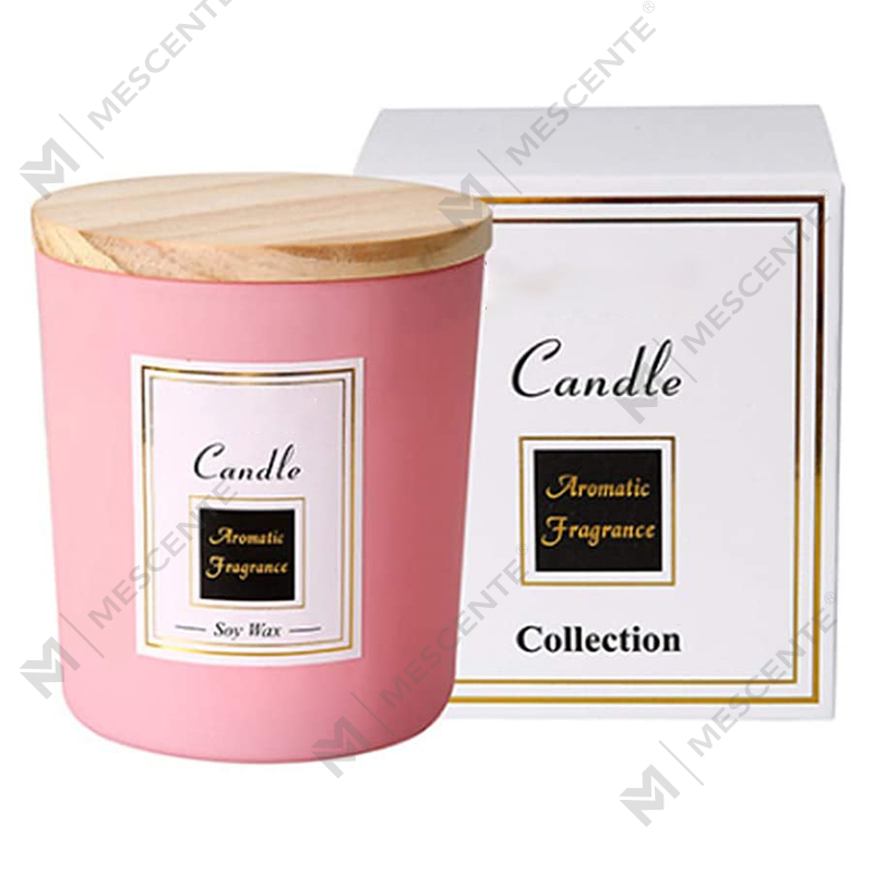 Lumanari din soia imprimate manual M&Scent, lumanare anti tantari din lemn de santal