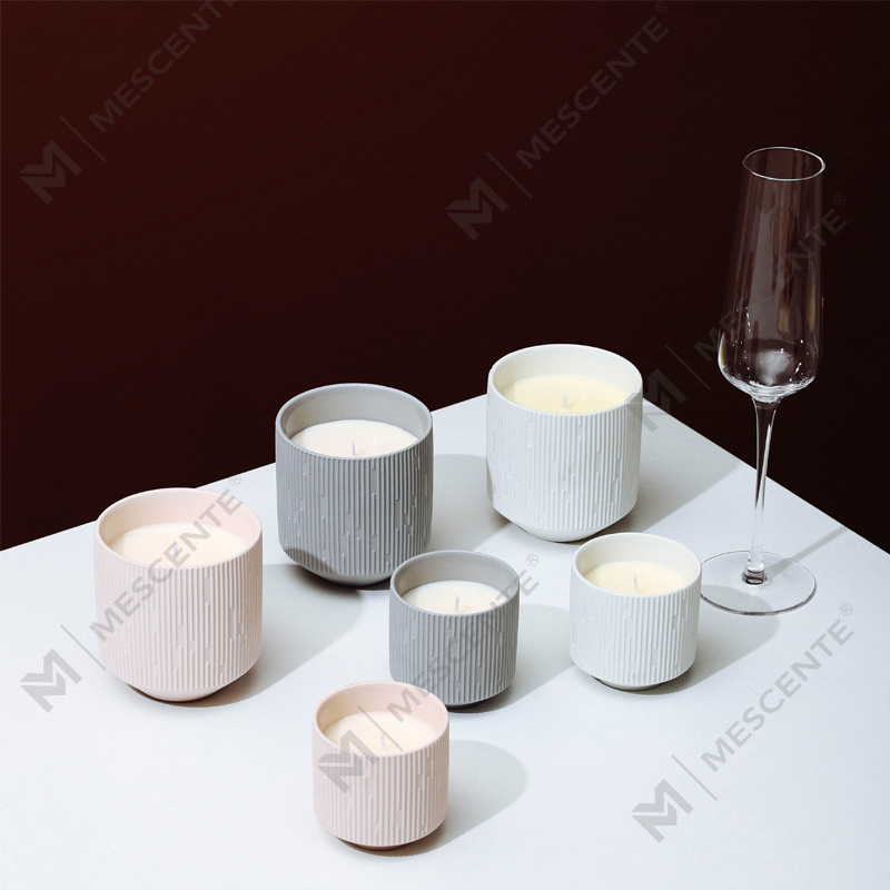 Borcane de lumânări unice de chihlimbar, pătrate goale, pătrate din ceramică de lux M&Scent, cu capac din lemn