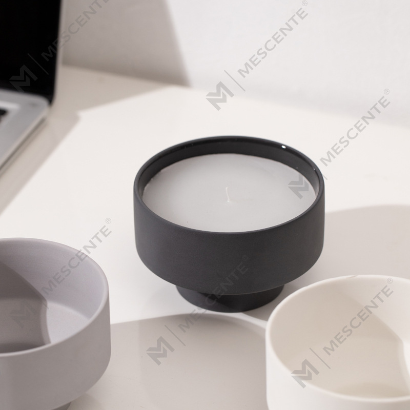 Borcan de lumânări de Crăciun cu capac din bambus, personalizat, mare, modern, cu 3 fitil