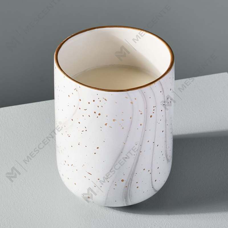 Încălzitor electric de ceară pentru lumânări cu parfum din ceramică albă M&Scente pentru spa și aromoterapie