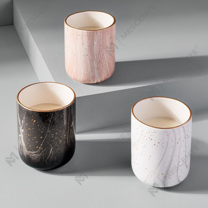Încălzitor electric de ceară pentru lumânări cu parfum din ceramică albă M&Scente pentru spa și aromoterapie
