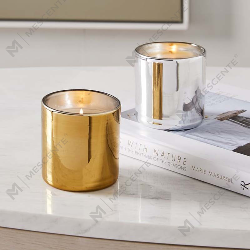 Set cadou de decorare cu lumânări de ceară de soia, cu sigla cu imprimare aurie personalizată de lux Amazon