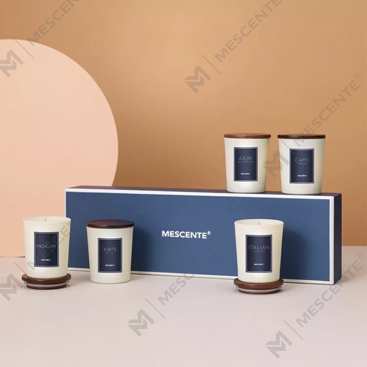 Lumânări parfumate cu ulei de parfum cu etichetă privată en-gros M&scent de lux cu capac, lumânare pentru aromoterapie