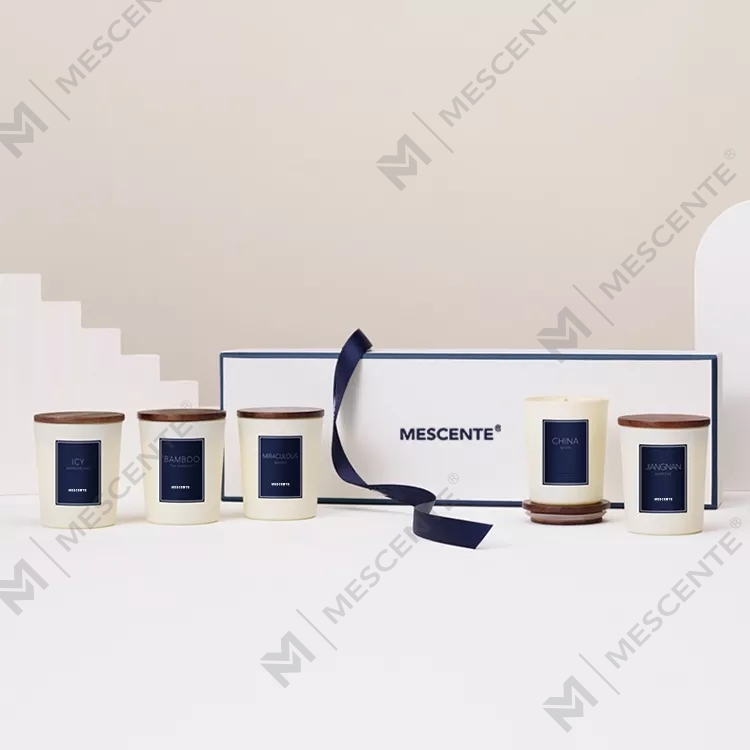 Lumânări parfumate cu ulei de parfum cu etichetă privată en-gros M&scent de lux cu capac, lumânare pentru aromoterapie