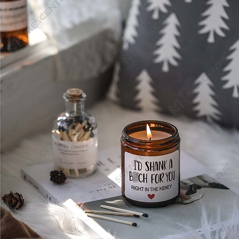 M&Scent 100% ceară naturală lumânare parfumată de Crăciun pentru set de cadou acasă, lumânare parfumată în borcan de sticlă cu capac metalic