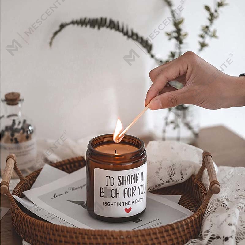 M&Scent 100% ceară naturală lumânare parfumată de Crăciun pentru set de cadou acasă, lumânare parfumată în borcan de sticlă cu capac metalic