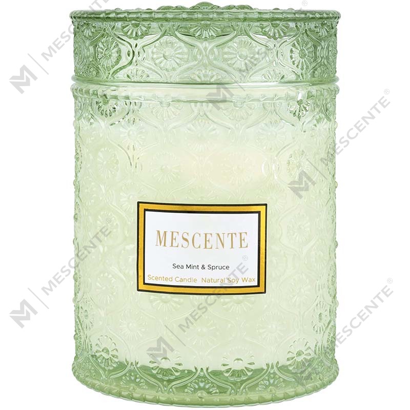 M&S cent Lumânare spa cu miros de flori uscate, de casă, eucalipt, mentă, ceară de soia