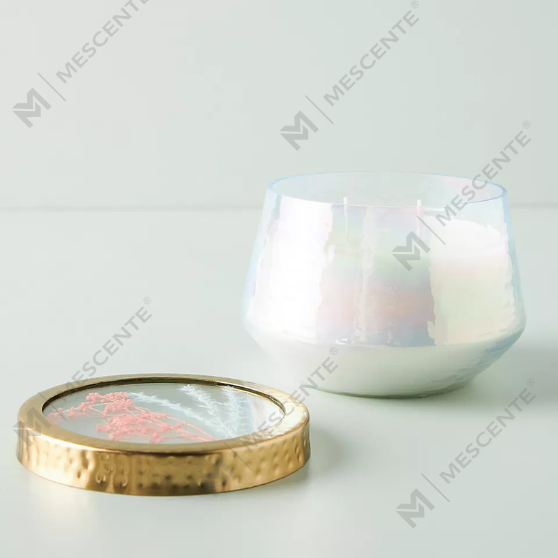 Comerț cu ridicata, personalizat, cu etichetă privată, pentru decorarea casei, din sticlă transparentă, lumânări puternice parfumate