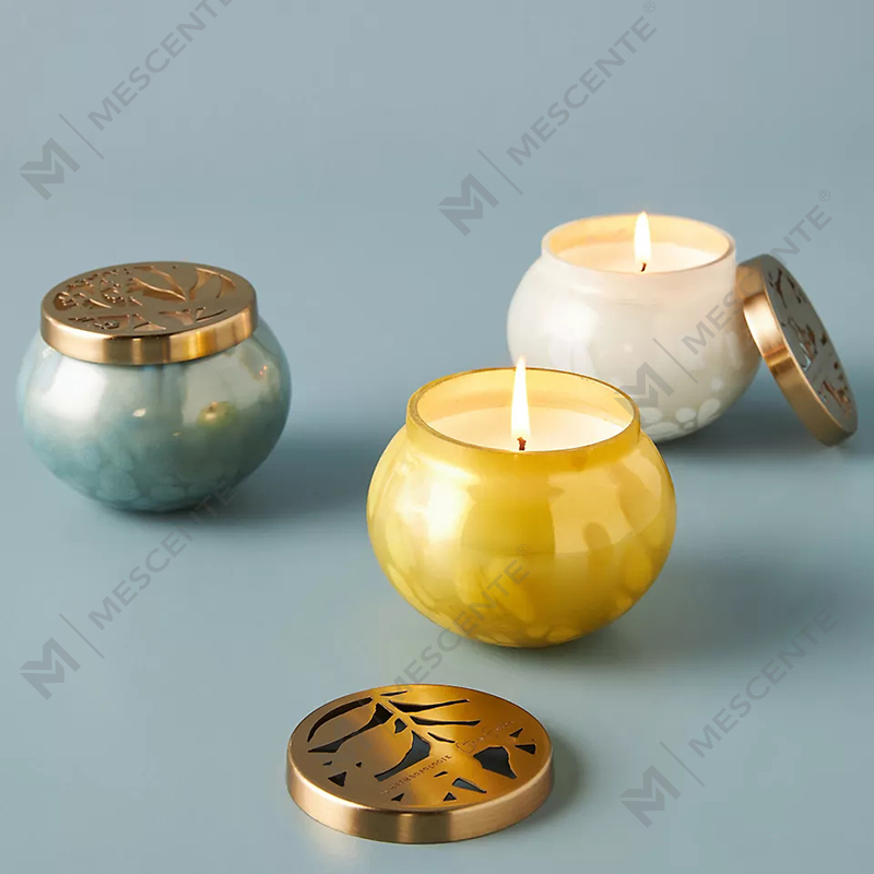 M&scent, cu etichetă privată, decorațiuni personalizate pentru casă, borcane de lumânări din sticlă de lux, lumânări parfumate cu ceară de soia, cu capac