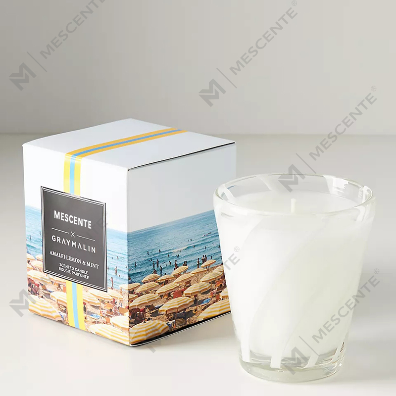 M&Scent Luxury White Soy Wax Logo Personalizat Lumanari parfumate de nunta