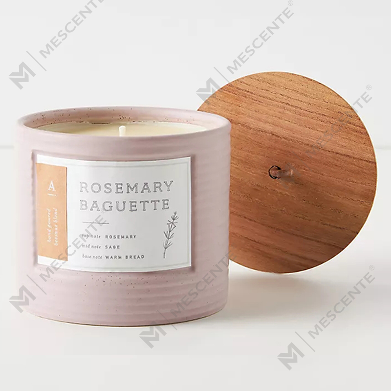 Borcane din ceramică colorate cu etichetă privată M&Scent Lumânări elegante cu ceară de soia