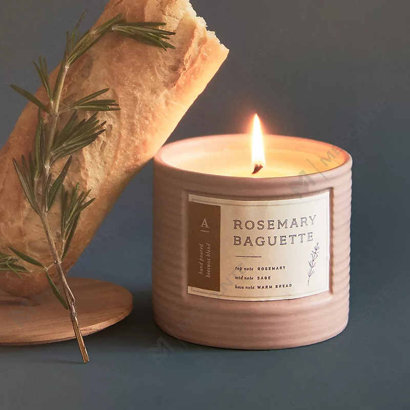Borcane din ceramică colorate cu etichetă privată M&Scent Lumânări elegante cu ceară de soia