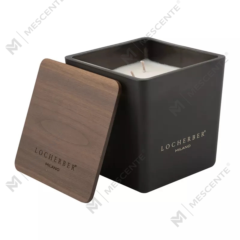 M&scent 2025 Lumânare mare, ecologică, parfumată din sticlă, cu capac din lemn de briccole