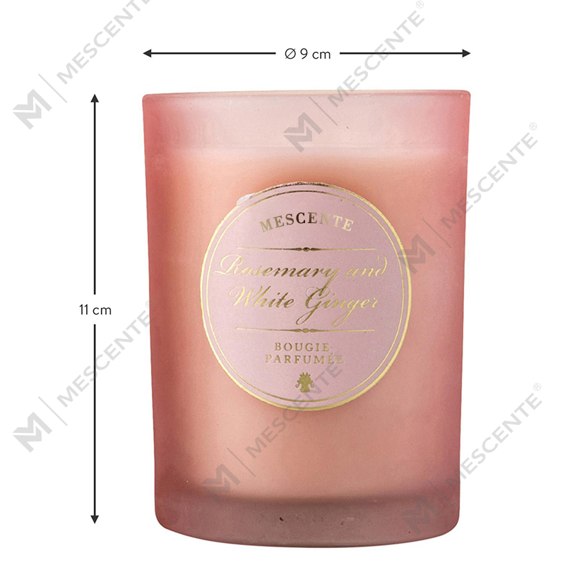 Lumanari parfumate cu logo personalizat alb de Craciun de lux M&Scent