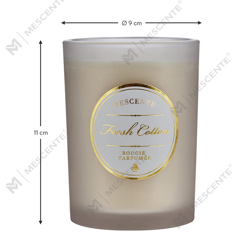 Lumanari parfumate cu logo personalizat alb de Craciun de lux M&Scent