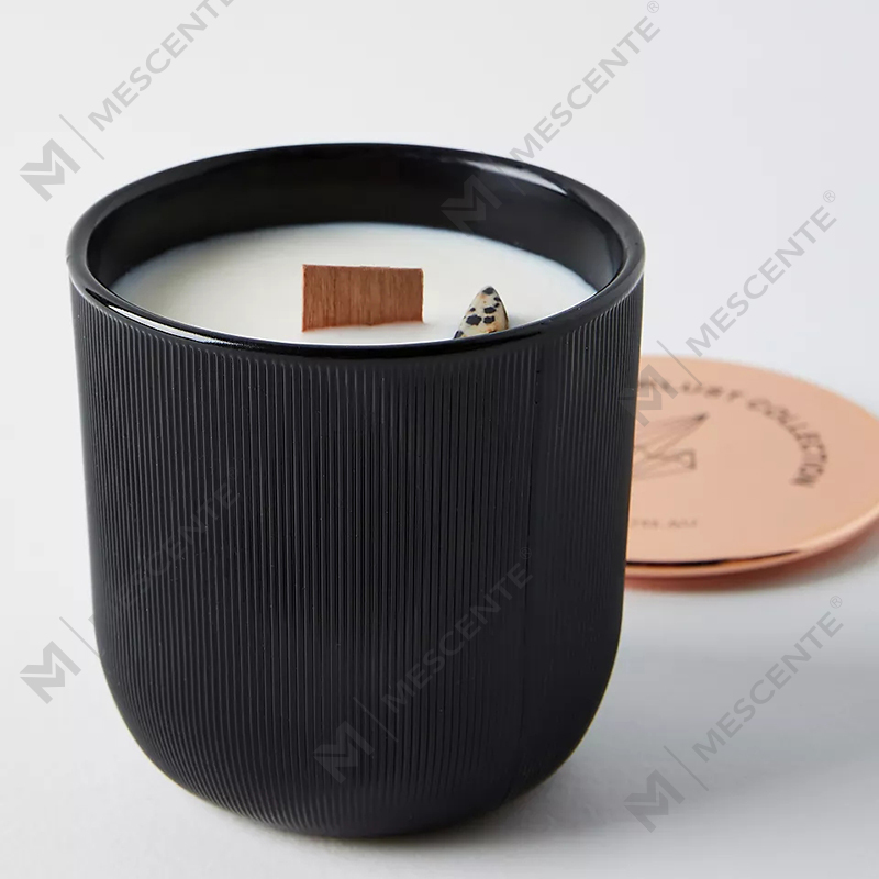 Lumânări de ceară de soia parfumate de marmură de lux, cu logo strălucitor, cu cristale infuzate, chakra, aromaterapie
