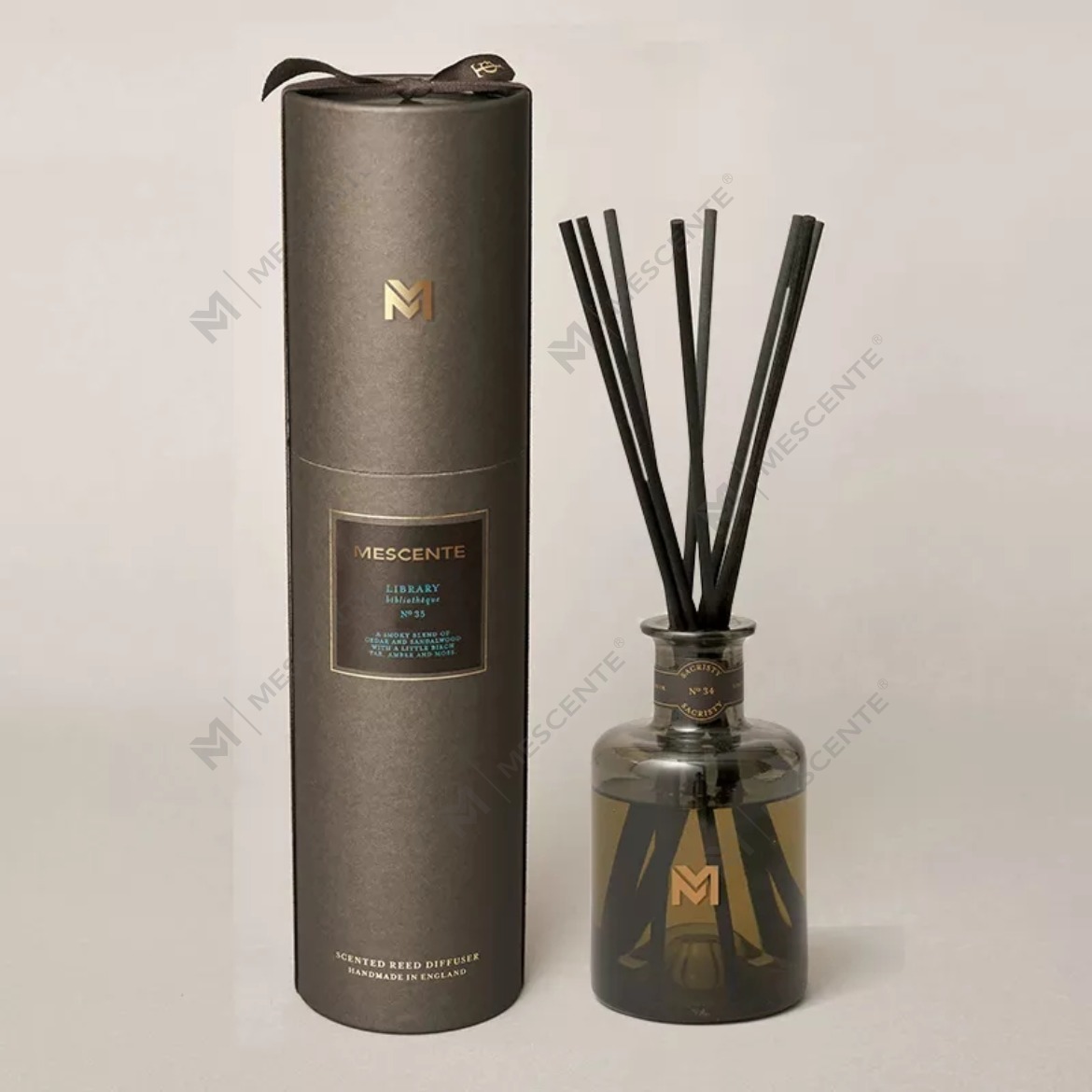 M&Scent difuzor de sticlă neagră de lux de 500 ml cu ridicata M&Scent Difuzor de trestie cu parfum de trestie cu cutie cadou