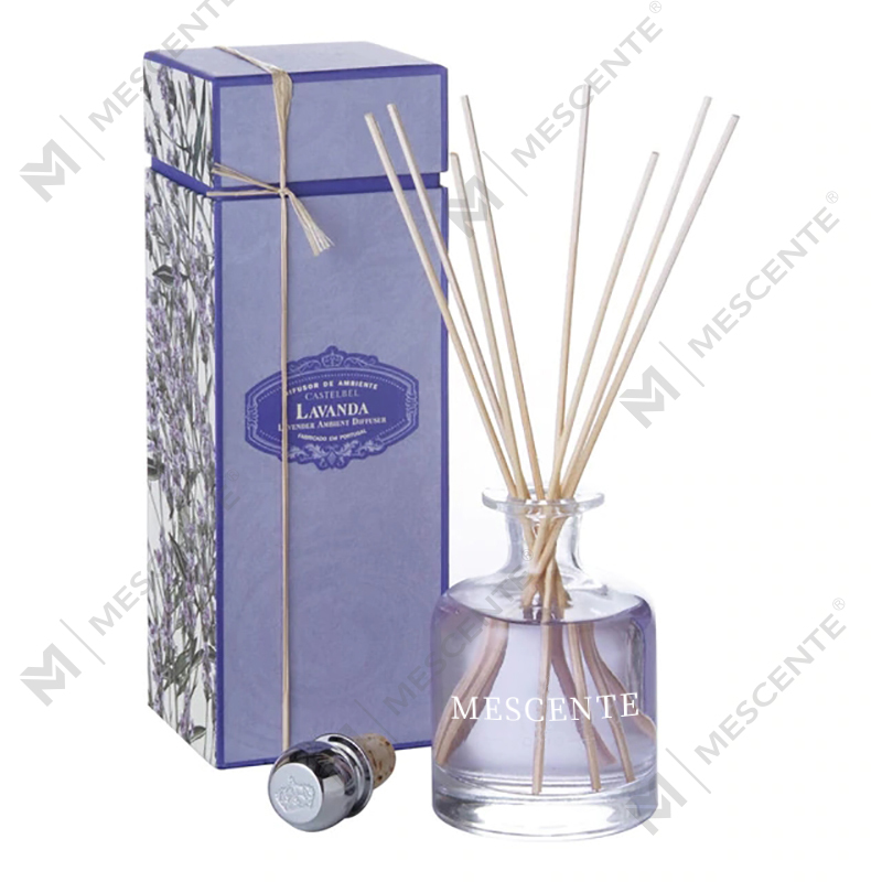 Sticle de primăvară de lux de 400 ml, ecologice, roz, piele gri ciment, miros de magnolie, bețișoare de flori, difuzor de stuf