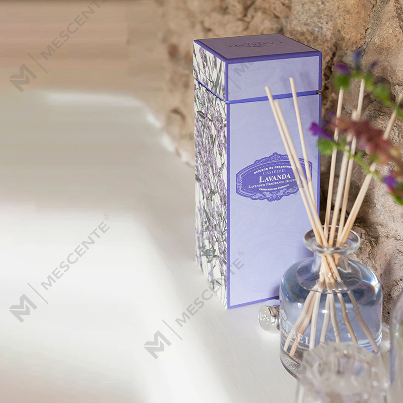 Sticle de primăvară de lux de 400 ml, ecologice, roz, piele gri ciment, miros de magnolie, bețișoare de flori, difuzor de stuf