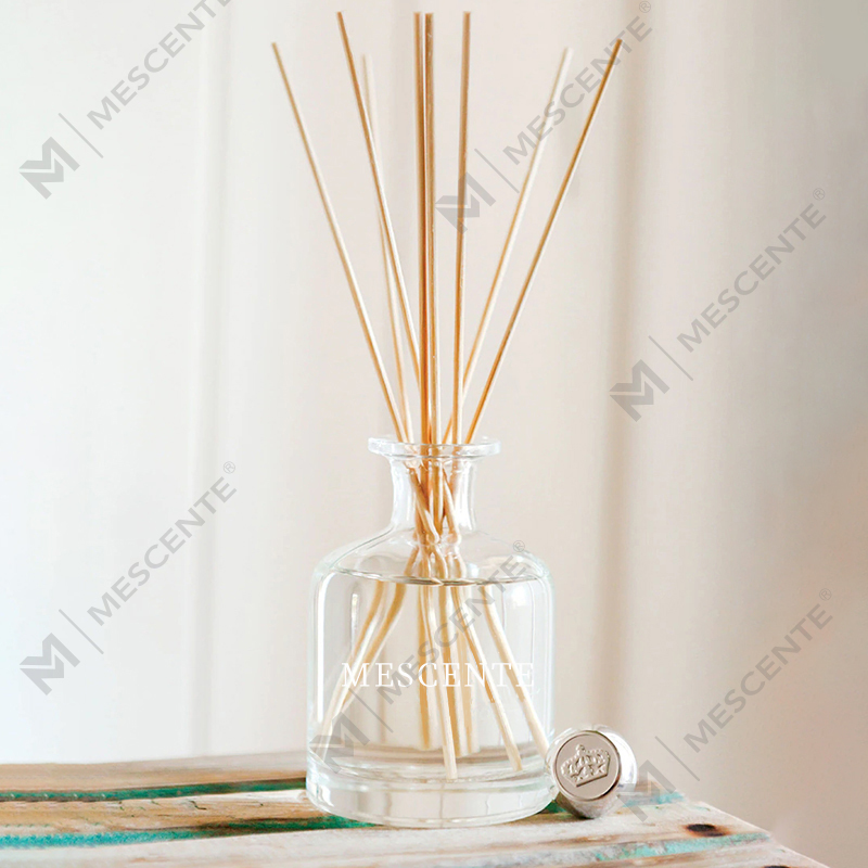 Sticle de primăvară de lux de 400 ml, ecologice, roz, piele gri ciment, miros de magnolie, bețișoare de flori, difuzor de stuf